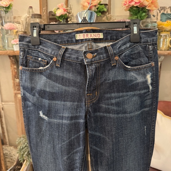 J BRAND BELL BOTTOM LONG JEANS | WIDE LEG FLARE | DARK WASH | HEAVY WEIGHT DENIM - Picture 5 of 12